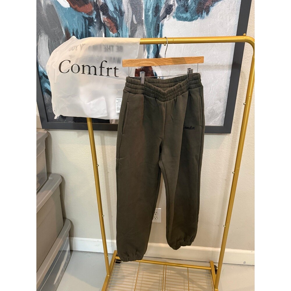 New Comfrt Cloud Sweatpants Millestone Green M - Picture 2 of 5